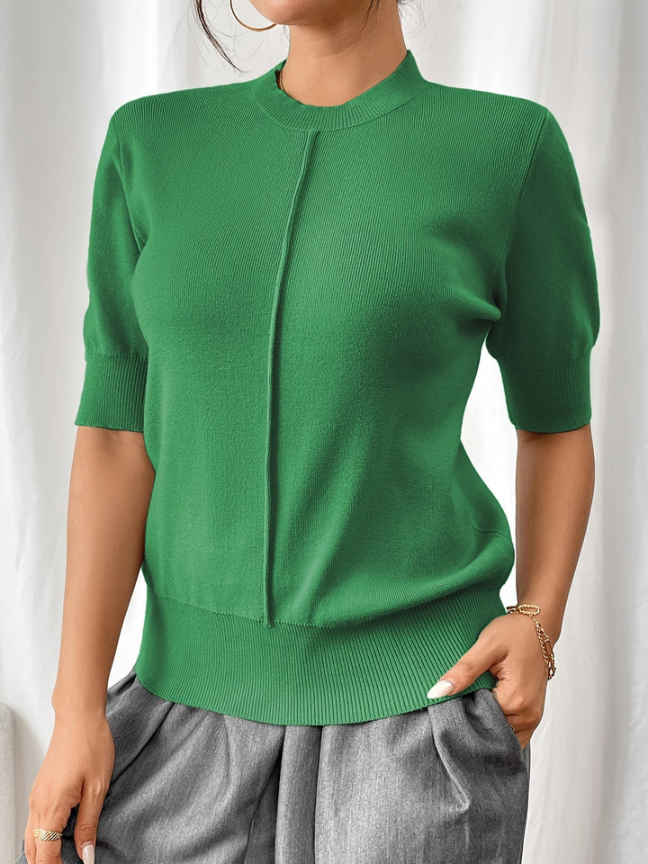 Top de verano de punto con cuello alto para mujer | Elise