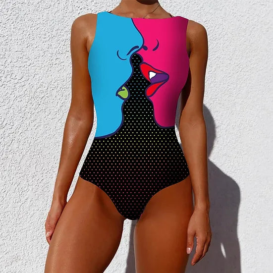 Elegante bañador de una pieza Solid Daisy - Simple