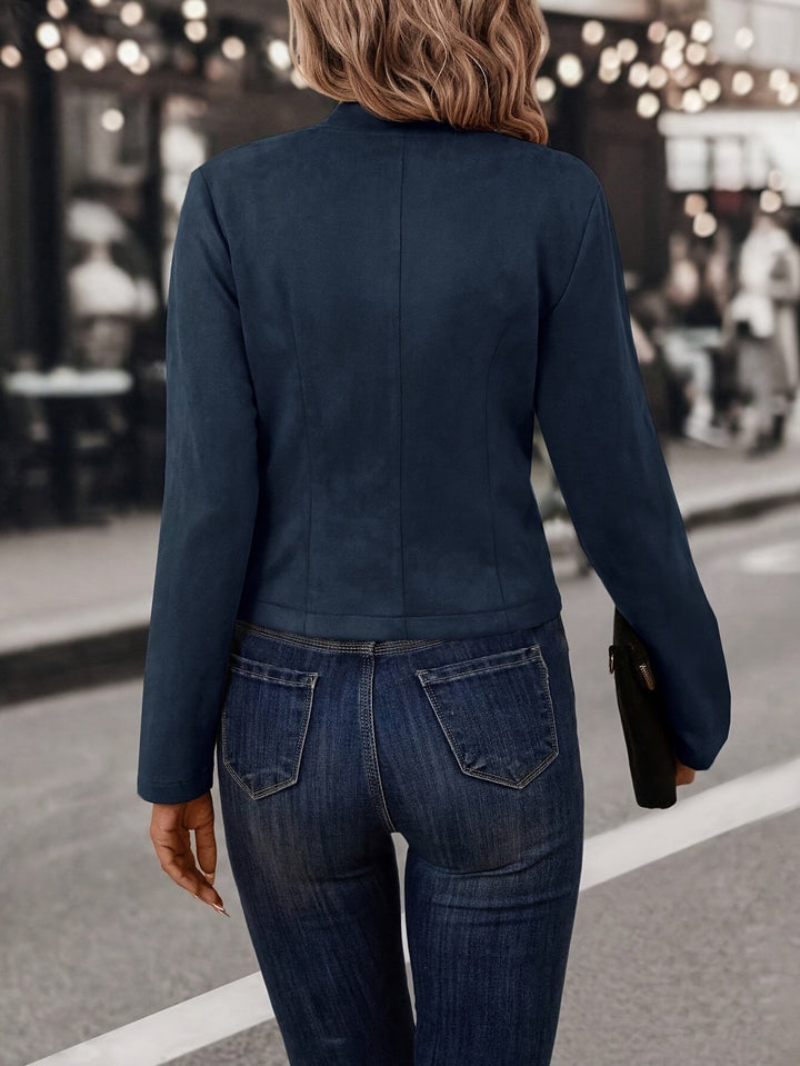Doris - Elegante chaqueta de primavera con doble botonadura y frente abierto para mujer