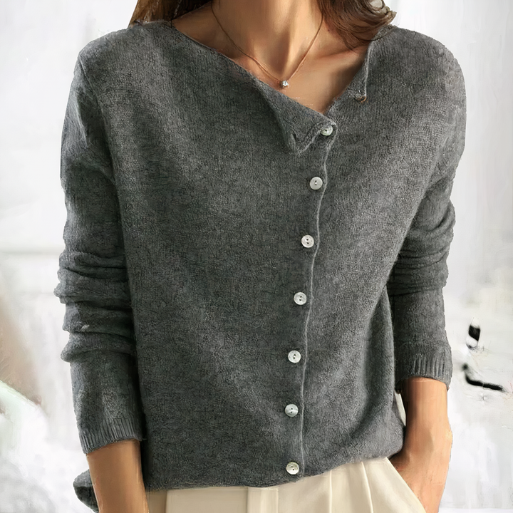 Elegante cárdigan con refinado cierre de botones - Arleth