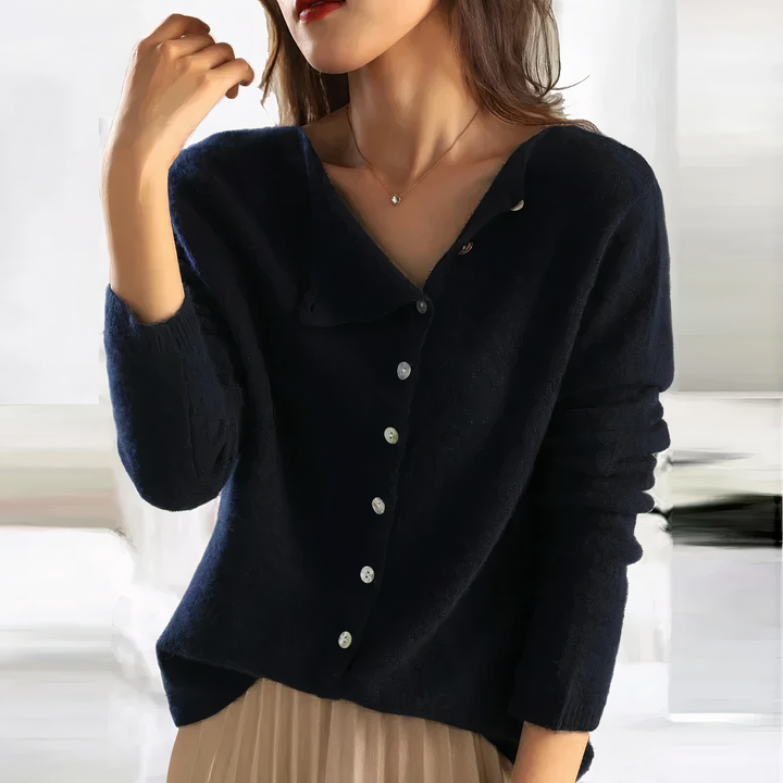 Elegante cárdigan con refinado cierre de botones - Arleth