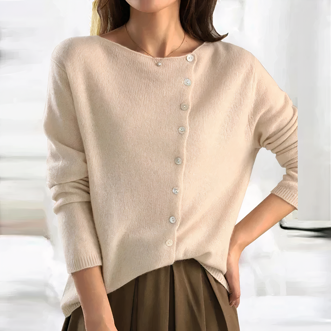 Elegante cárdigan con refinado cierre de botones - Arleth