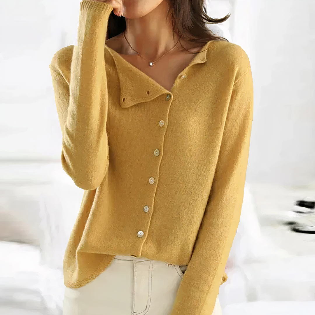 Elegante cárdigan con refinado cierre de botones - Arleth