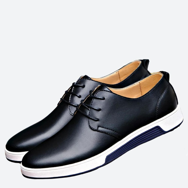 Elegantes zapatos ortopédicos de piel para hombre - Agosto