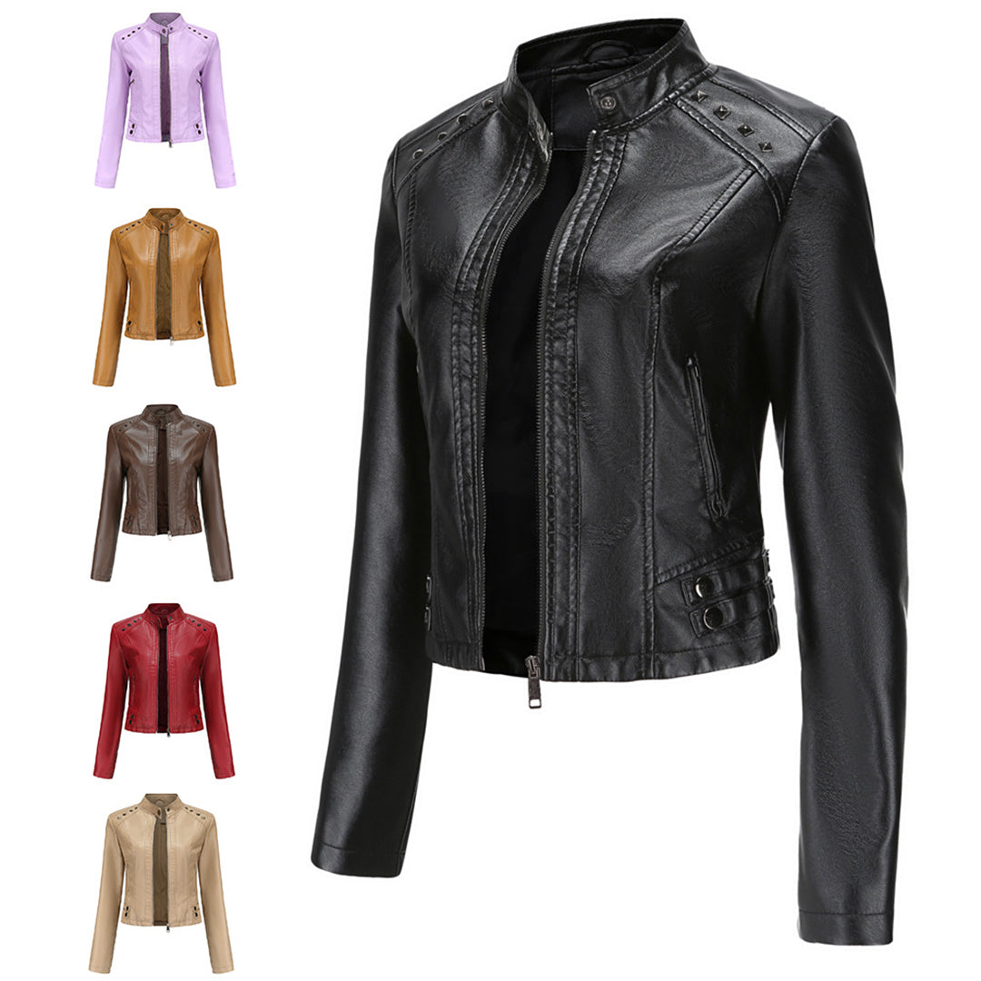 Elegante chaqueta de piel - Colección NAJLA