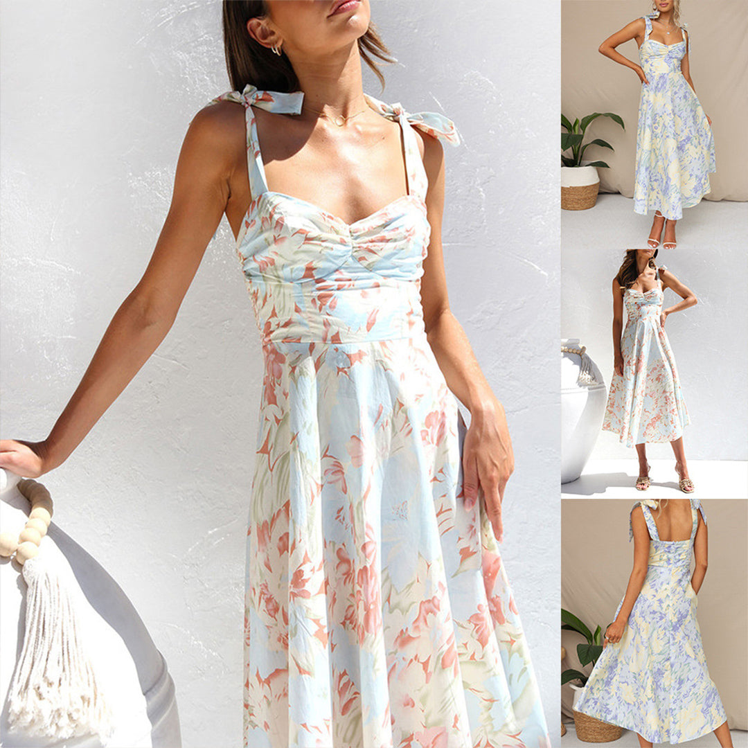 BRIA - Moderno vestido midi con estampado floral