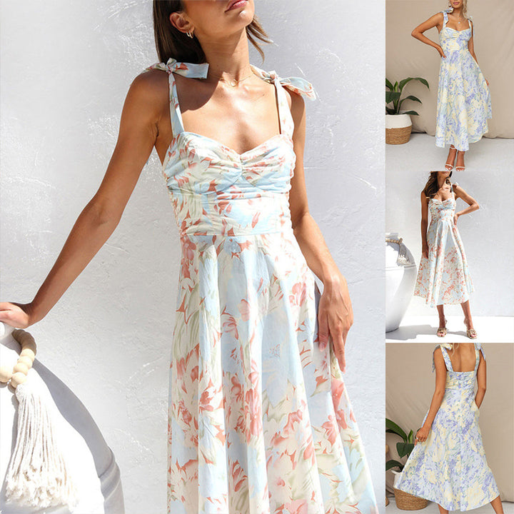 BRIA - Moderno vestido midi con estampado floral