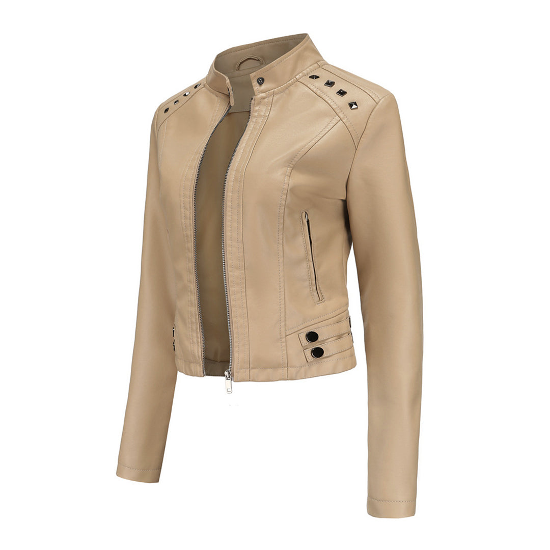 Elegante chaqueta de piel - Colección NAJLA