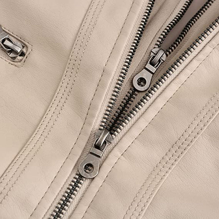 Elegante chaqueta de piel para mujer - Colección BARBARA