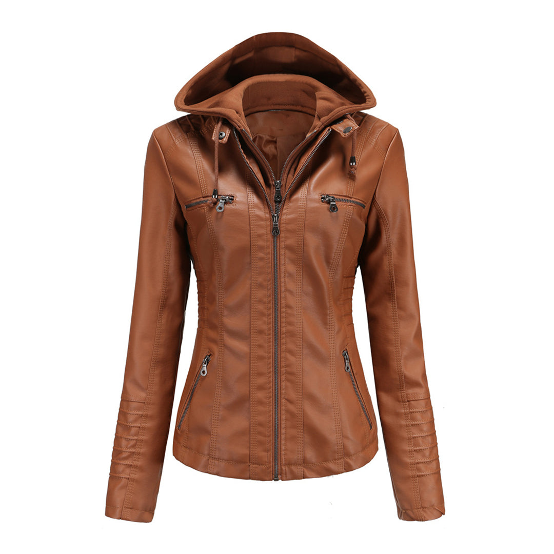 Elegante chaqueta de piel para mujer - Colección BARBARA