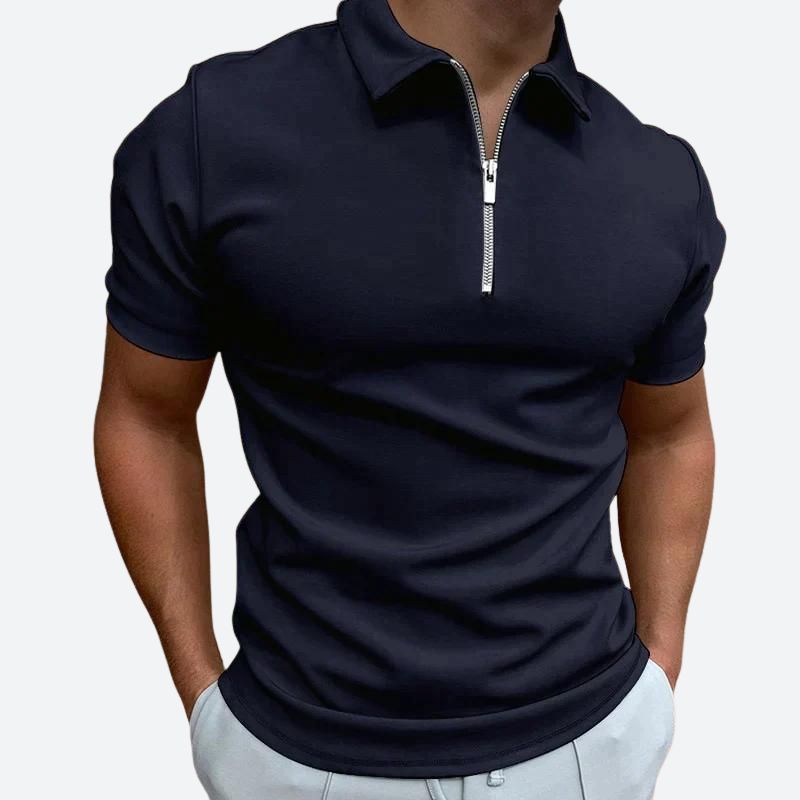 Elegante polo con cremallera - Barend Collection