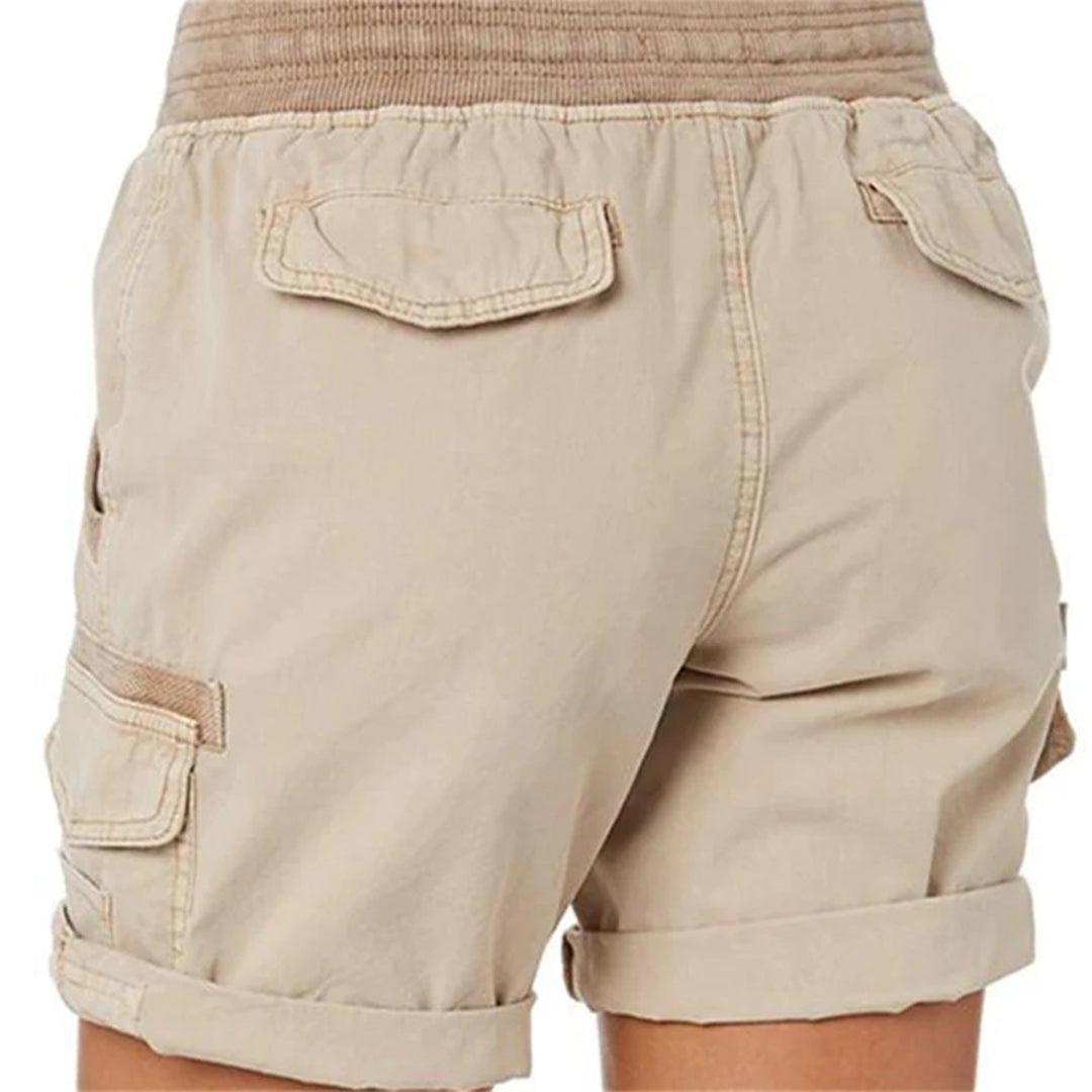 EMERSYN - Pantalones cortos cargo de mujer para aventuras cómodas