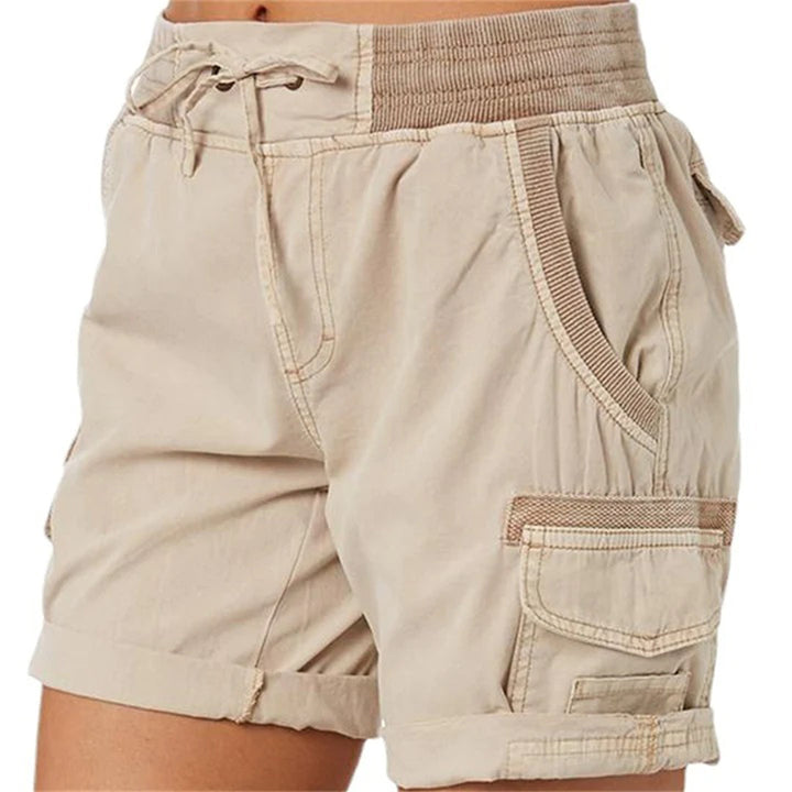 EMERSYN - Pantalones cortos cargo de mujer para aventuras cómodas