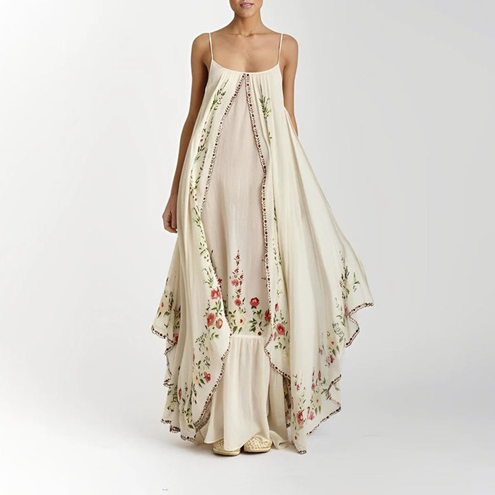 CARLY - Elegante maxivestido a capas para un look sofisticado