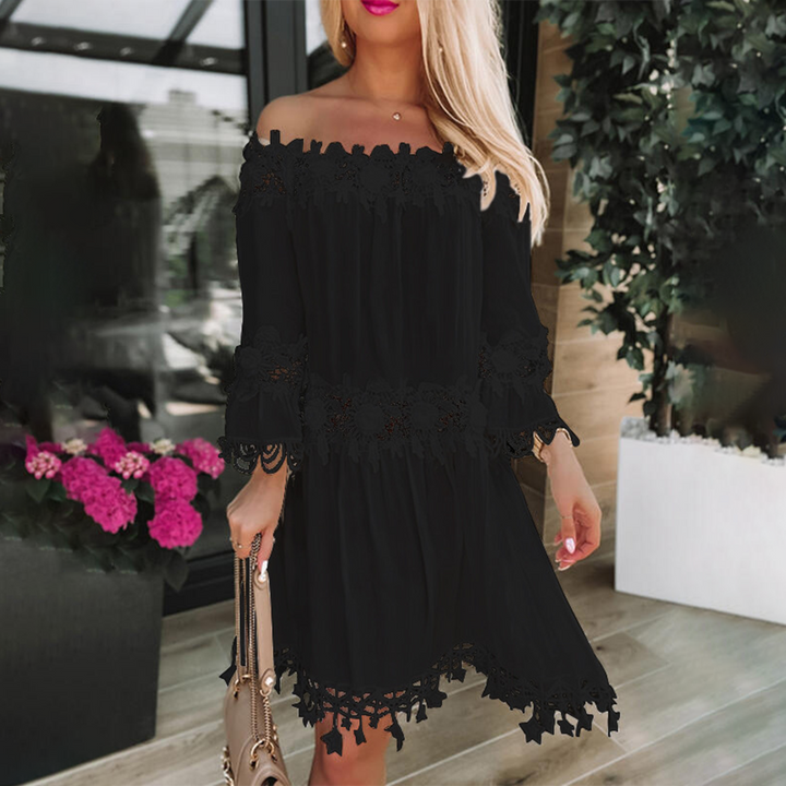 DOROTA - Elegante vestido sin hombros para un look chic