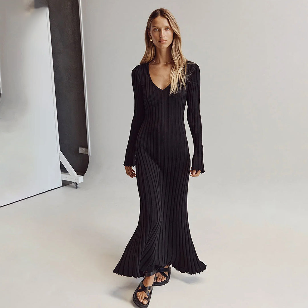 ABIGAIL - Elegante maxivestido de punto para un look deslumbrante