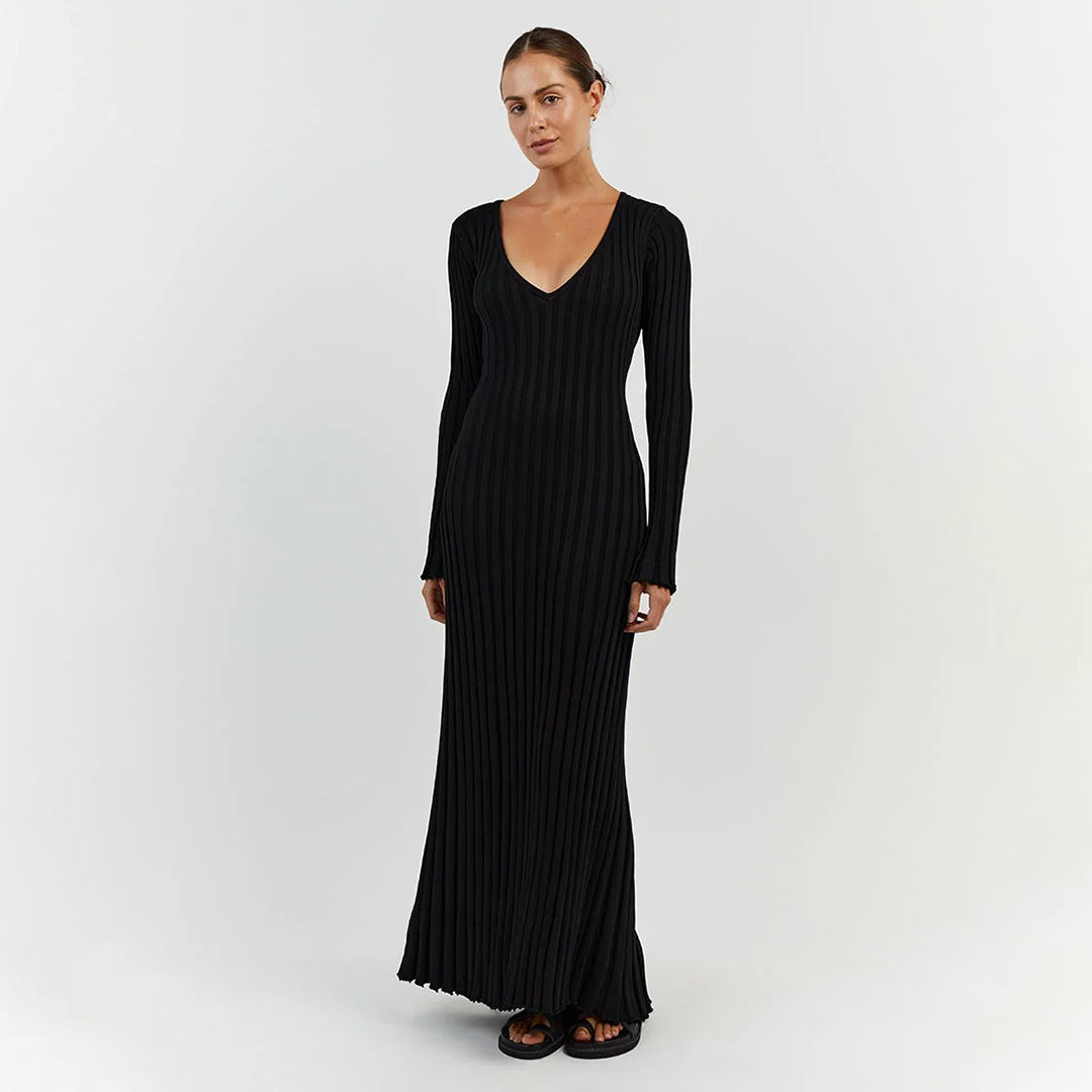 ABIGAIL - Elegante maxivestido de punto para un look deslumbrante