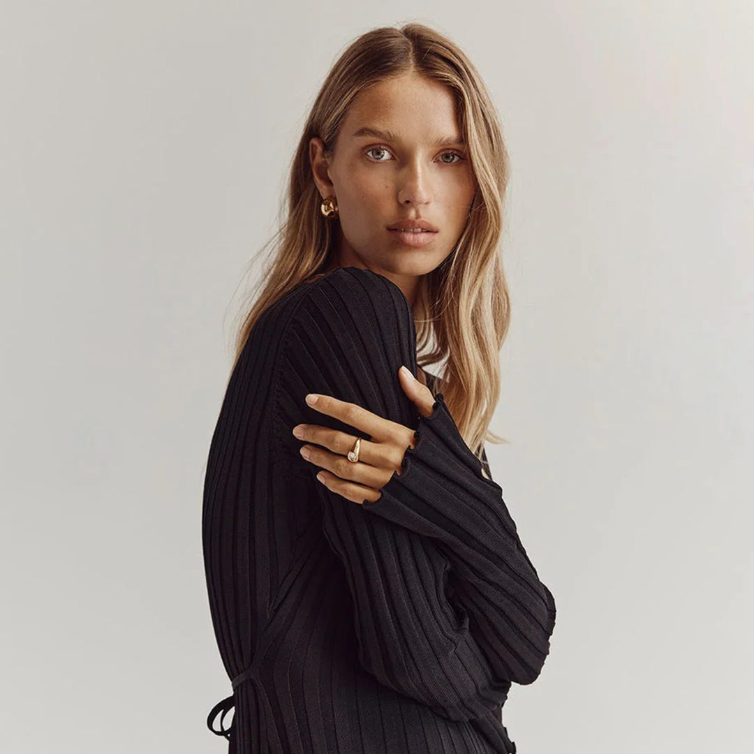 ABIGAIL - Elegante maxivestido de punto para un look deslumbrante