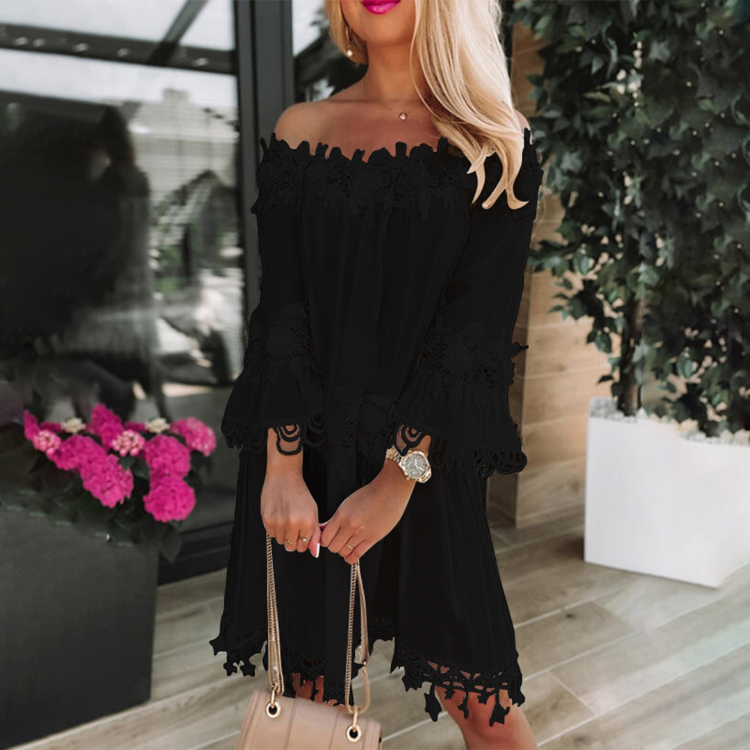 DOROTA - Elegante vestido sin hombros para un look chic