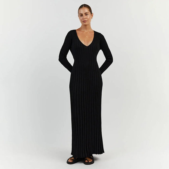 ABIGAIL - Elegante maxivestido de punto para un look deslumbrante