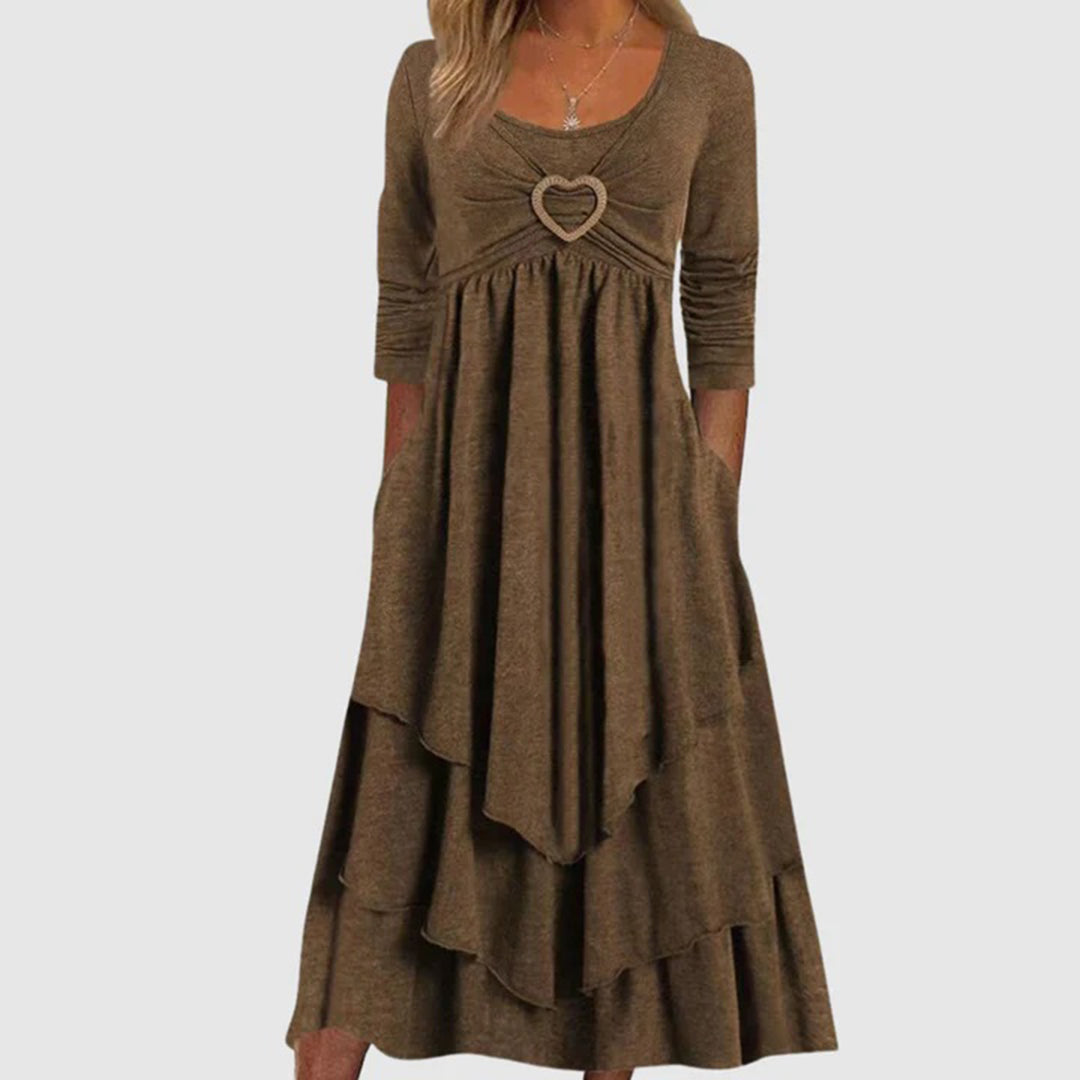 ABEBA - Elegante vestido largo informal para cualquier ocasión