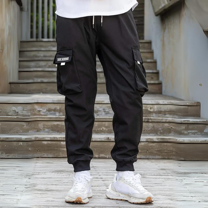 ATHANASIOS - Pantalones cargo de hombre resistentes con cordón de moda en la cintura