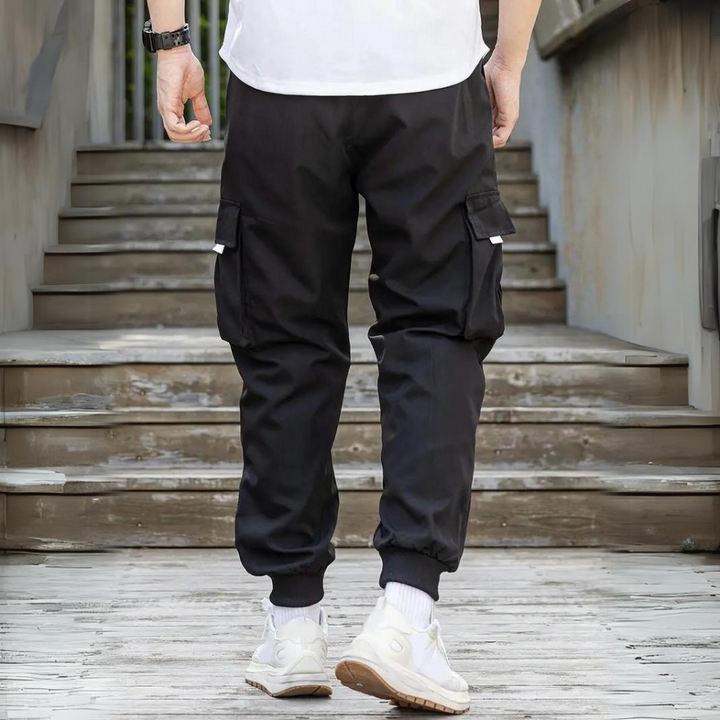 ATHANASIOS - Pantalones cargo de hombre resistentes con cordón de moda en la cintura
