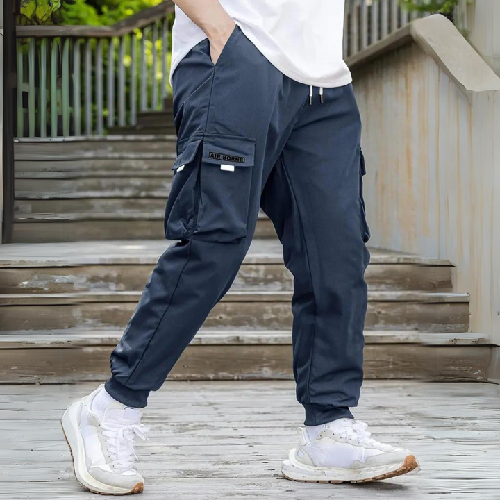 ATHANASIOS - Pantalones cargo de hombre resistentes con cordón de moda en la cintura