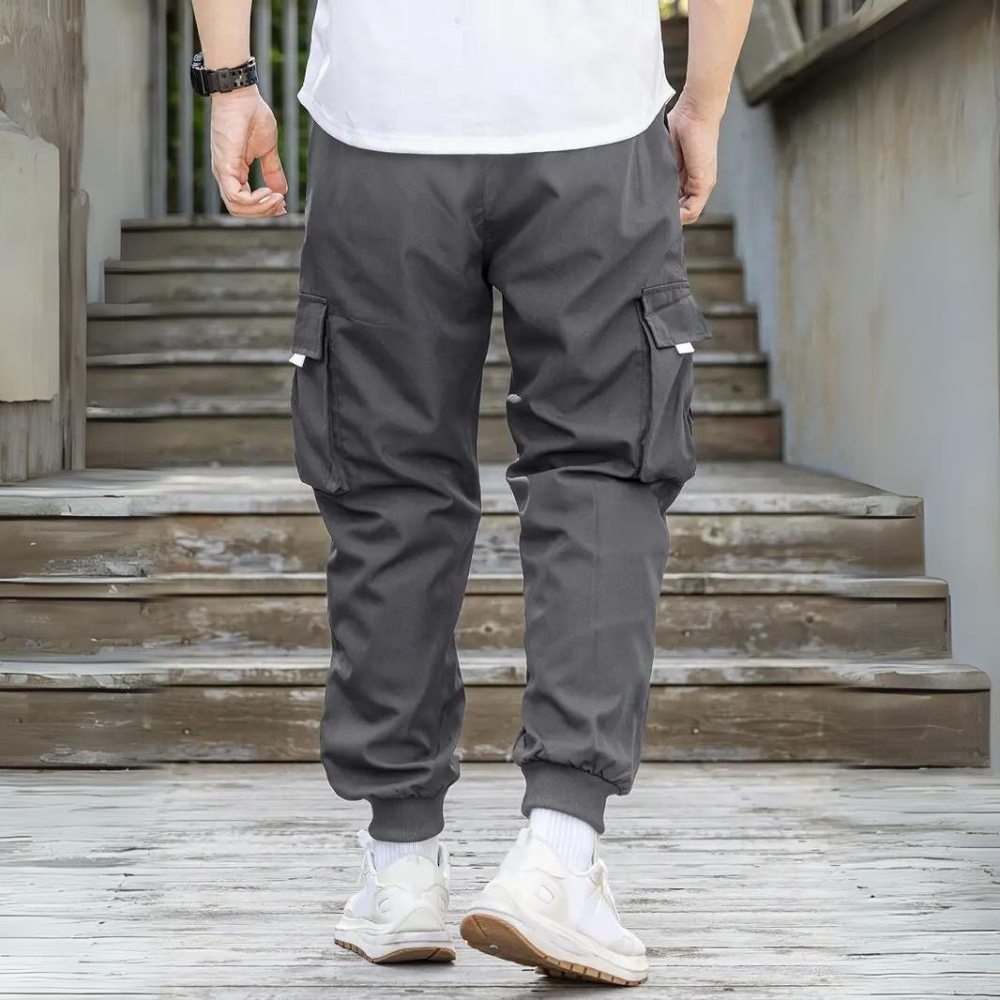 ATHANASIOS - Pantalones cargo de hombre resistentes con cordón de moda en la cintura