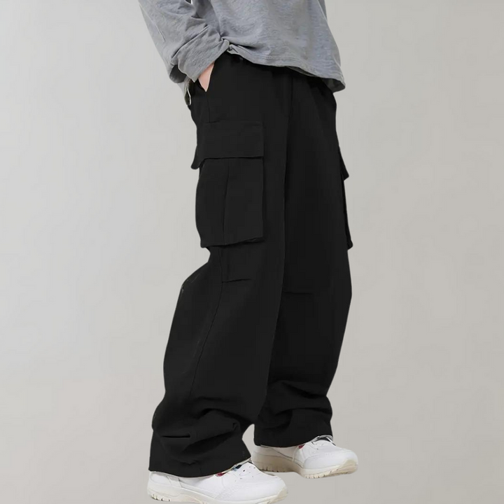 Asger - Elegantes pantalones cargo para hombre con perneras rectas