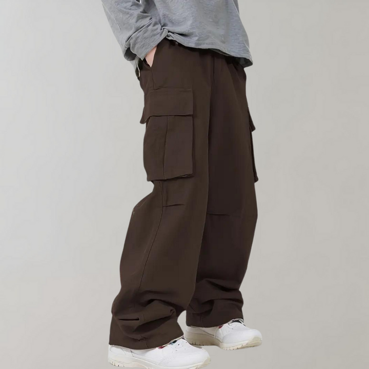 Asger - Elegantes pantalones cargo para hombre con perneras rectas
