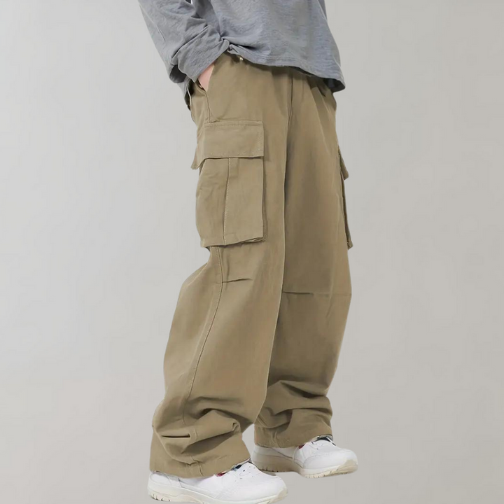 Asger - Elegantes pantalones cargo para hombre con perneras rectas