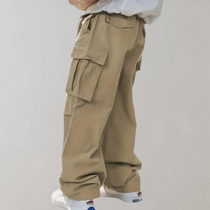Asger - Elegantes pantalones cargo para hombre con perneras rectas