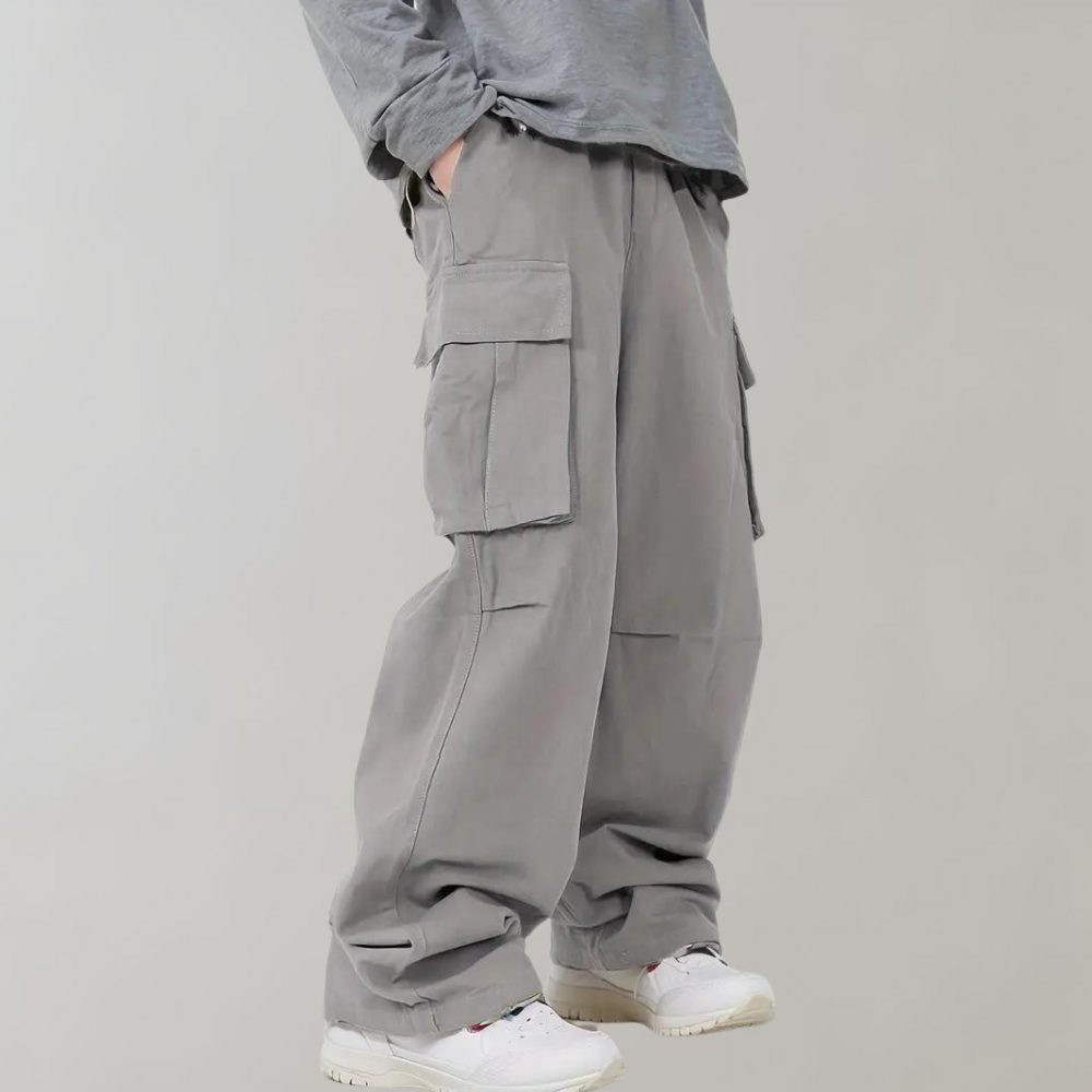 Asger - Elegantes pantalones cargo para hombre con perneras rectas