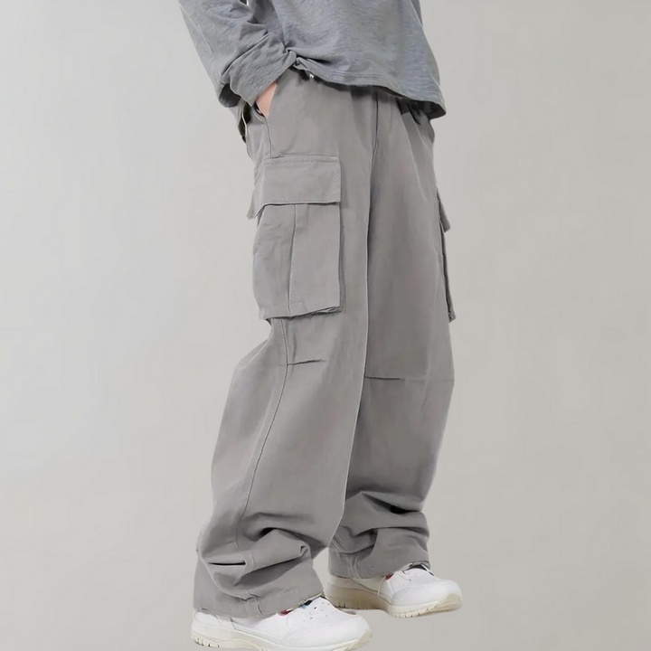 Asger - Elegantes pantalones cargo para hombre con perneras rectas