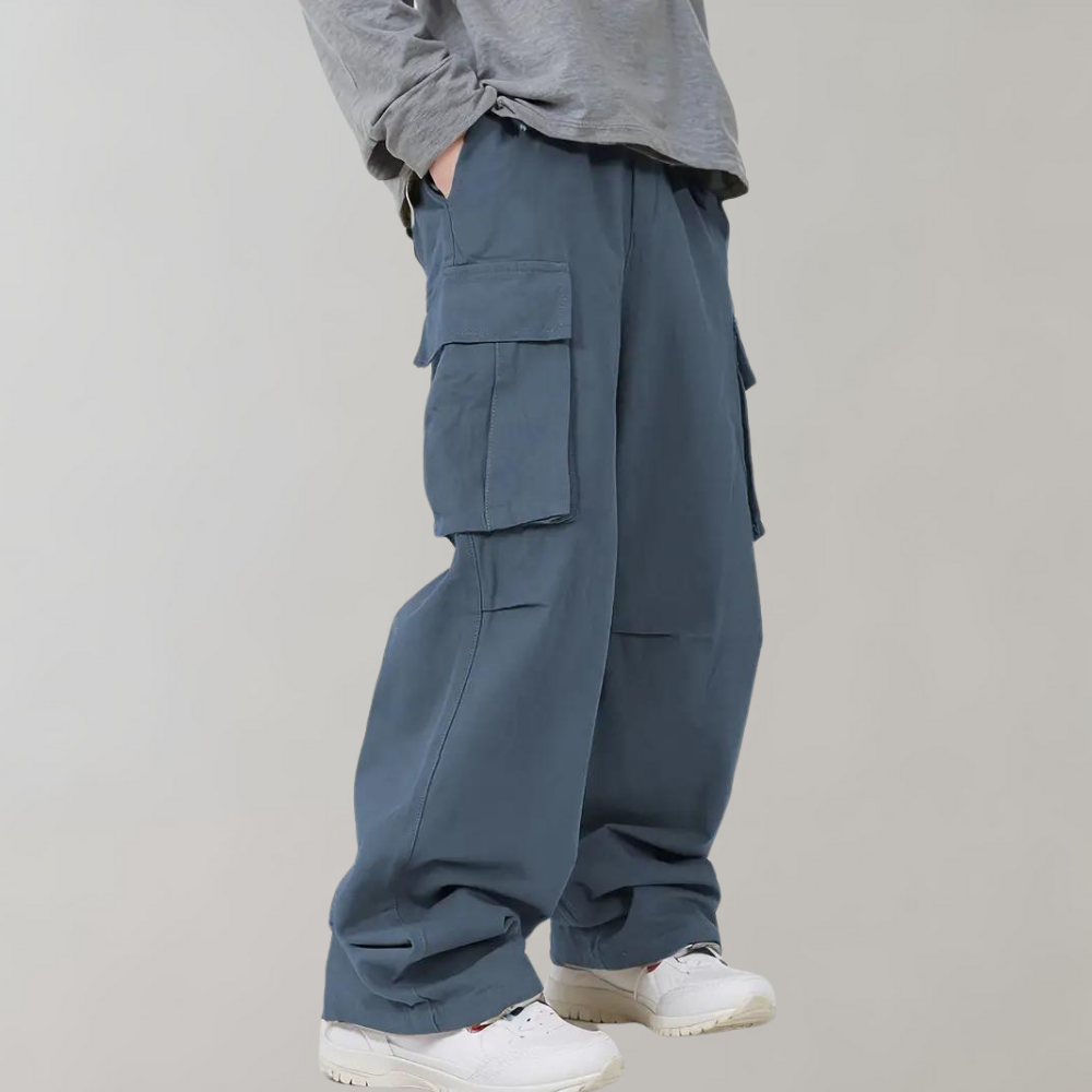 Asger - Elegantes pantalones cargo para hombre con perneras rectas