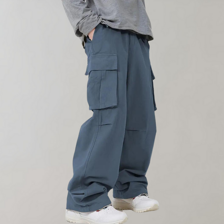 Asger - Elegantes pantalones cargo para hombre con perneras rectas