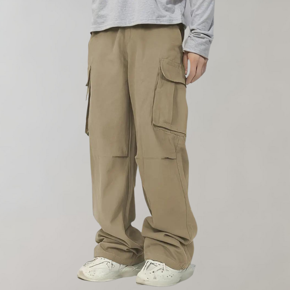 Asger - Elegantes pantalones cargo para hombre con perneras rectas