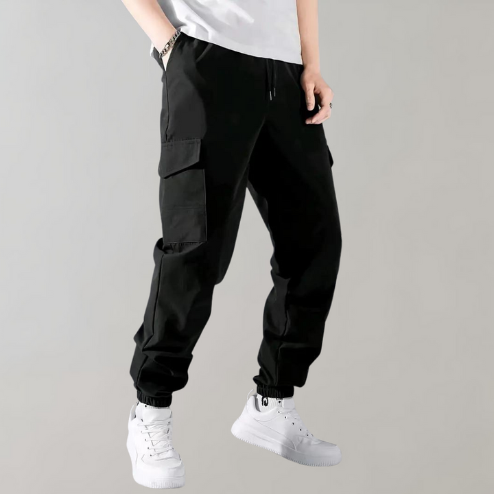 Falke - Elegantes pantalones cargo para hombre con cordón ajustable