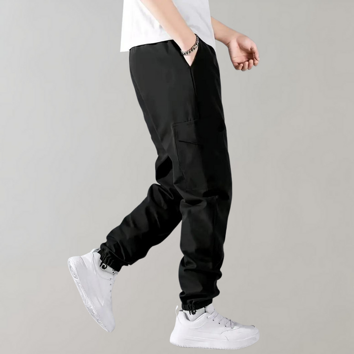 Falke - Elegantes pantalones cargo para hombre con cordón ajustable