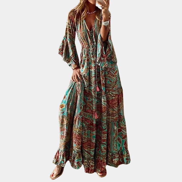 Agathe - Precioso maxivestido bohemio para mujer