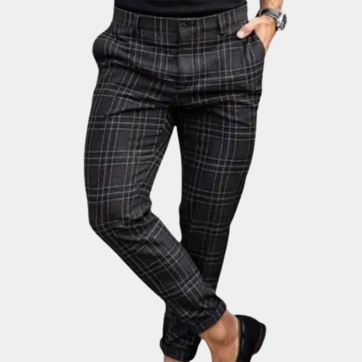 Delmore - Elegantes pantalones de cuadros para hombre