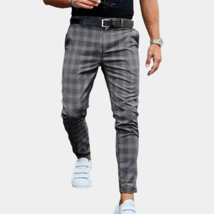 Delmore - Elegantes pantalones de cuadros para hombre