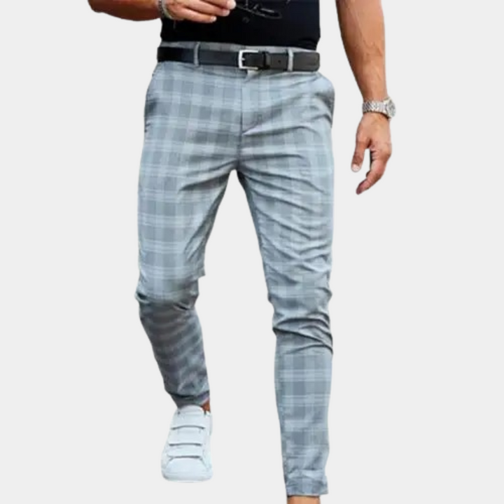 Delmore - Elegantes pantalones de cuadros para hombre