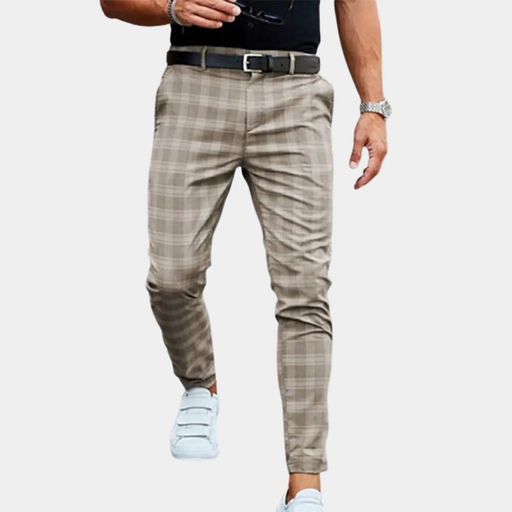 Delmore - Elegantes pantalones de cuadros para hombre