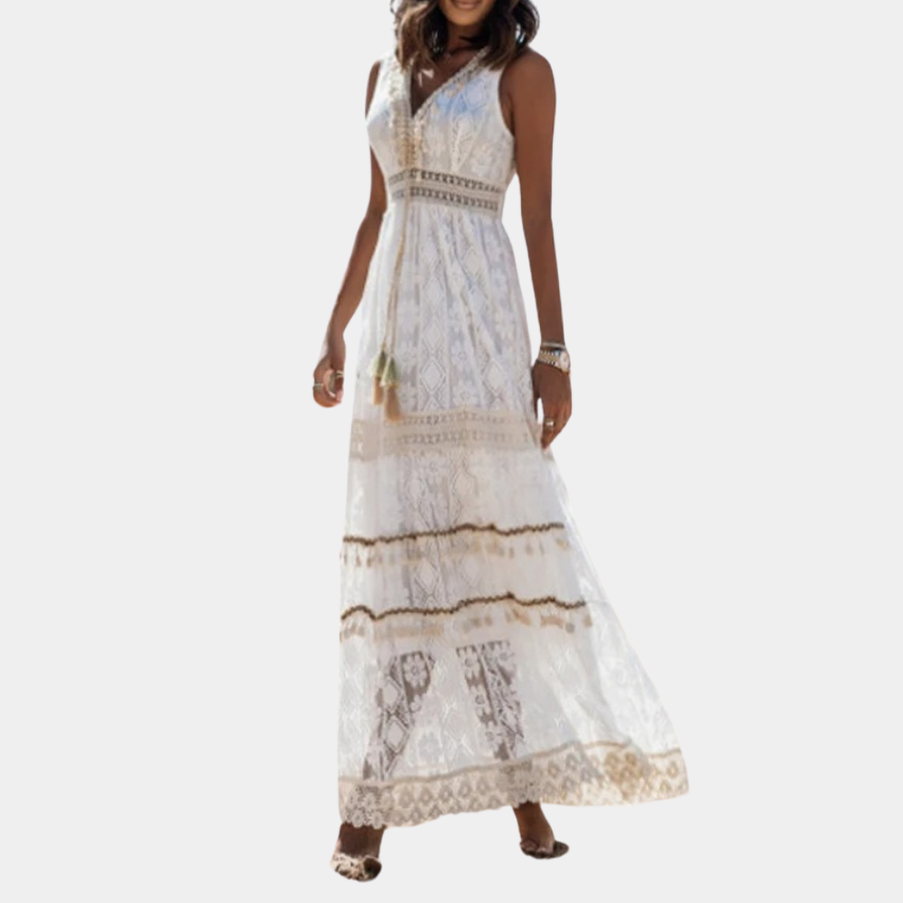 Amandine - Elegante maxivestido bohemio para mujer