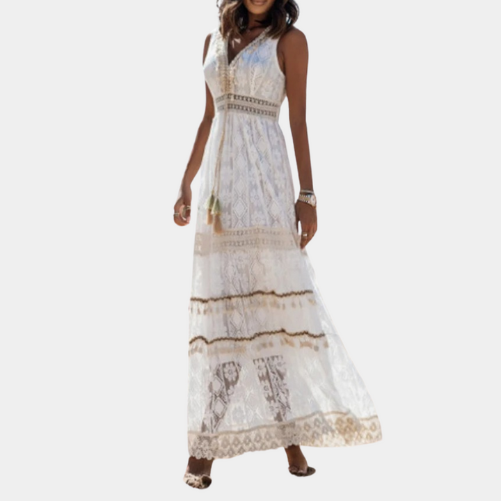 Amandine - Elegante maxivestido bohemio para mujer