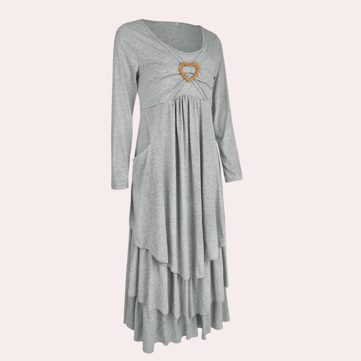 ABEBA - Elegante vestido largo informal para cualquier ocasión
