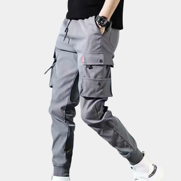 Benvolio - Elegantes pantalones cargo para hombre con prácticos bolsillos con solapa