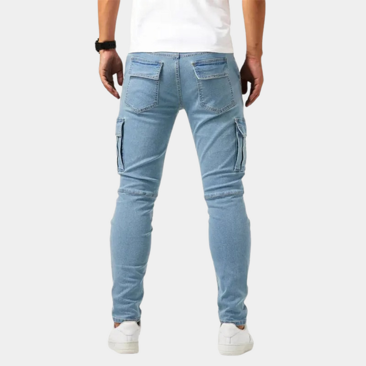 Amara - Pantalón cargo elástico Comfort Fit para hombre